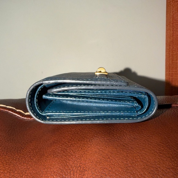 ‼️Authentic MCM Blue Leather Trifold Wallet - Picture 5 of 16